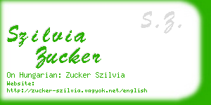 szilvia zucker business card